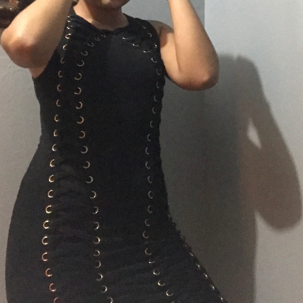 NEW HOT MIAMI STYLES BLACK DRESS